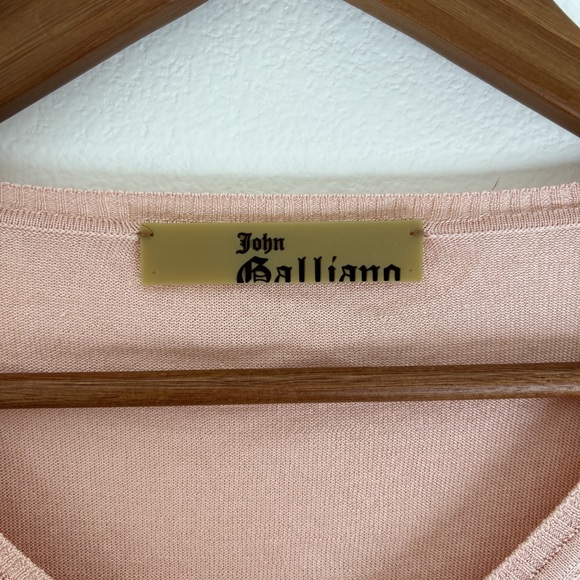 Spring 2006 John Galliano Silk Cashmere Pink Bows Crop V-Neck Knit Sweater - Picture 5 of 11